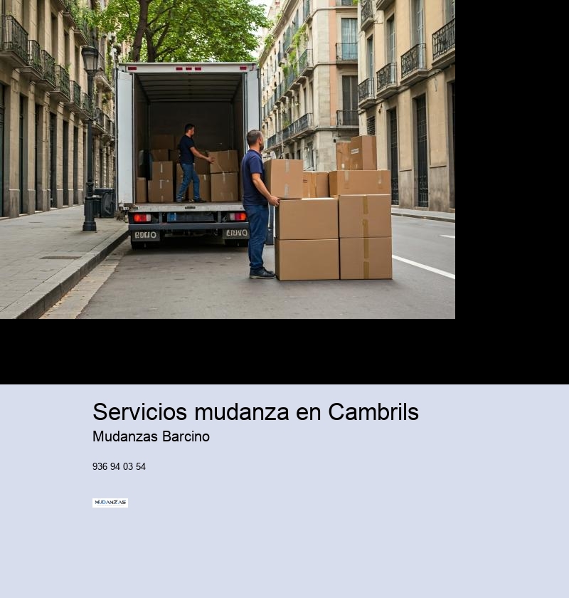 Servicios mudanza en Cambrils 