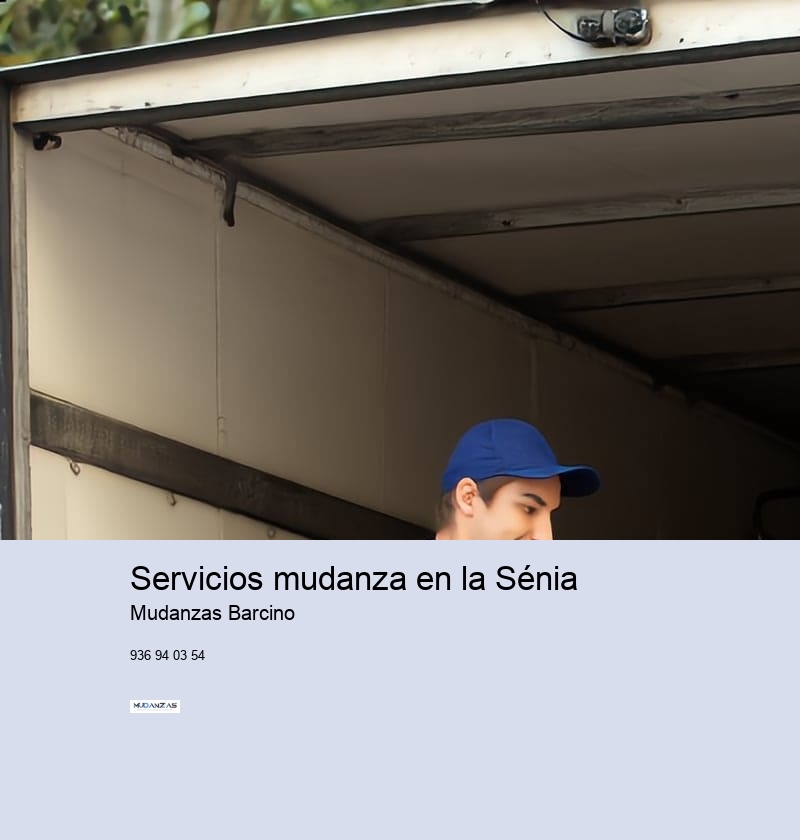 Servicios mudanza en la Sénia 