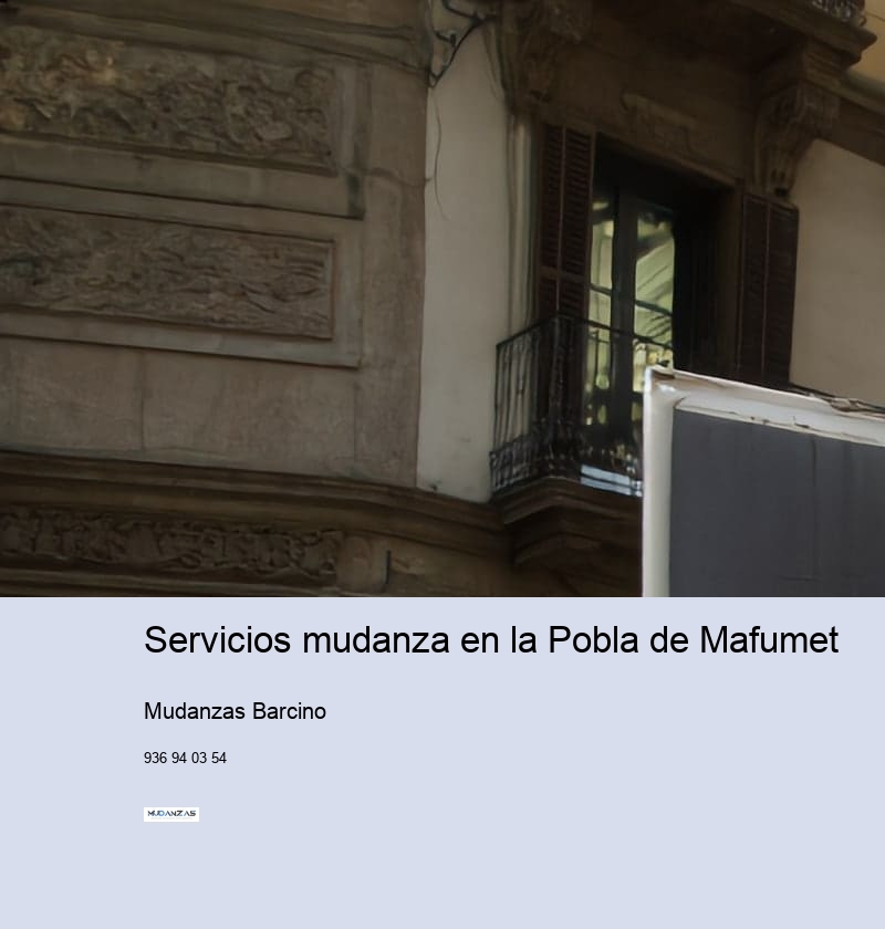 Servicios mudanza en la Pobla de Mafumet 