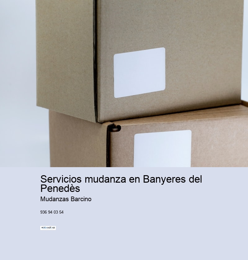 Servicios mudanza en Banyeres del Penedès 