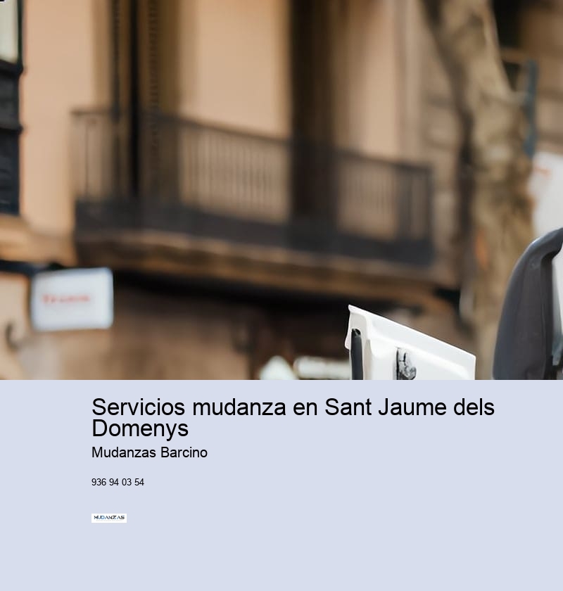 Servicios mudanza en Sant Jaume dels Domenys 