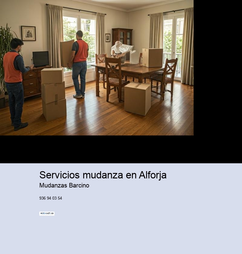 Servicios mudanza en Alforja 